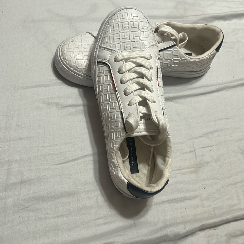 Tommy Hilfiger Embossed White Sneakers